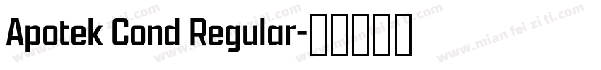 Apotek Cond Regular字体转换